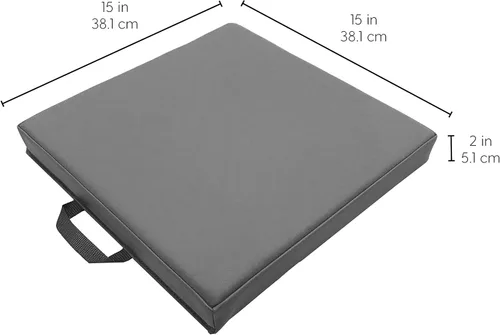 Vista 3 de SoftScape - Cojines de piso cuadrados de 15 pulgadas con asas; asientos flexibles para la educación a distancia en el hogar, guardería, preescolar