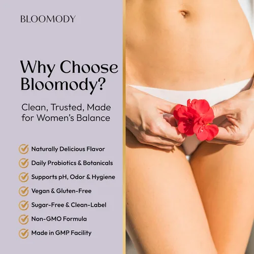 Vista 6 de Gomitas probióticas de equilibrio femenino para mujeres, suplemento de equilibrio de pH y salud vaginal con vitamina C de arándano, gomitas