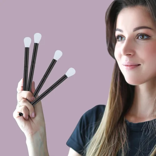 Vista 5 de Cepillo de champú para pestañas, 40 piezas para limpieza de pestañas, extensiones de limpieza, maquillaje, sombra de ojos, juego de brochas