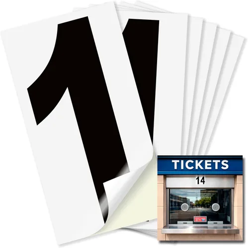 Vista 108 de iSYFIX Calcomanías de vinilo negro número 0 (Zero) – Paquete de 6 calcomanías de 1.5 pulgadas – Calcomanías de alta calidad, fondo reflectante