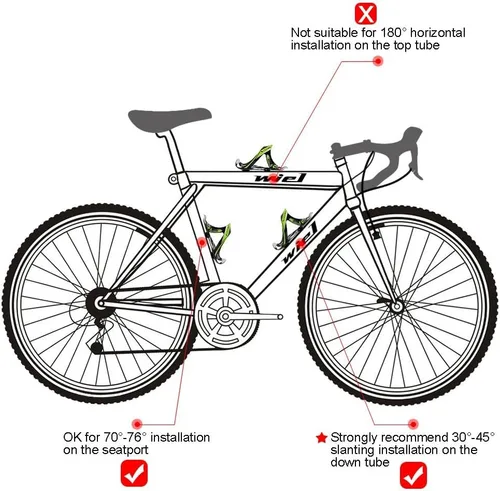 Vista 7 de Wiel Soporte de jaula de botella de agua de bebida ligera de bicicleta de fibra de carbono completa