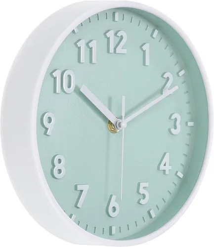 Vista 9 de PATIKIL Reloj de pared de 8 pulgadas, con número 3D, de cuarzo, funciona con pilas, silencioso, sin tictac, redondo, para oficina, dormitorio