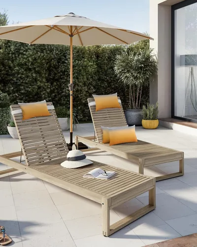 Vista 5 de Paquete de 2 fundas de almohada lumbar de color amarillo y gris degradado, impermeables, para exteriores, diseño de rayas degradadas, arte abstracto