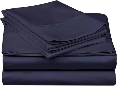 Vista 8 de Juego de sábanas para sofá cama, 100% algodón egipcio, las mejores sábanas sólidas para cama, altamente duraderas y transpirables, tejido satén