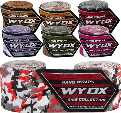 Vista 20 de WYOX Gel Boxing Hand Wraps for Men Women – Elasticated Padded Long Wrist Straps Cotton & Nylon Blend for Muay Thai MMA, Kickboxing, BJJ Combat