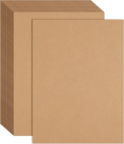 FEPITO 60 hojas de papel kraft de 8.5 x 11 pulgadas, papel marrón, tamaño carta, hojas de papel para manualidades de impresión de etiquetas,