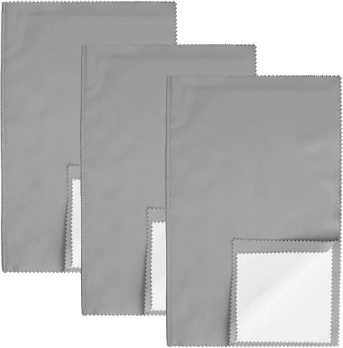 DECWXON 3 Pcs Jewelry Cleaning Cloth Glasses Cleaning Cloth for Silver Gold Platinum Jewelry, Watch Cleaning Cloth 11x14 inch