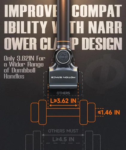 Vista 2 de Flexible Dumbbell Converter - 260 LBS Weight Capacity Adjustable Alloy Steel Bar丨Convert Dumbbells to Barbell, Enhanced Compatibility for Wide Range