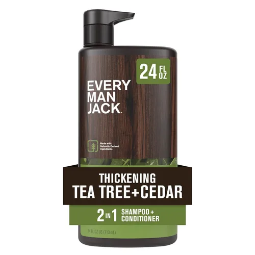 Vista 14 de Every Man Jack Champú diario 2 en 1 + acondicionador - Ámbar + sándalo Nutritivo para todo tipo de cabello, derivado de forma natural, libre