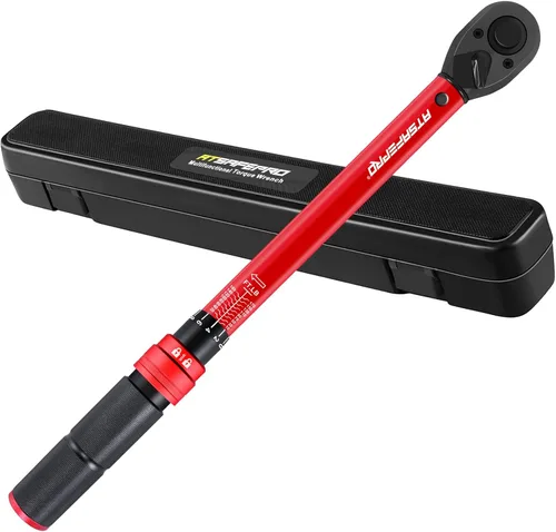 Vista 9 de ATsafepro Llave Dinamométrica Digital - Impulsor de 1/2 Pulgada y 5.1-340Nm (3.8-250.8 ft-lb), Llave Dinamométrica de Servicio Pesado con Zumbador