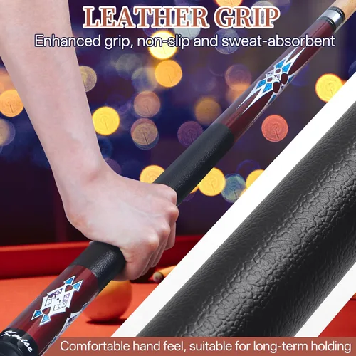Vista 8 de Kmise 58 Inch FAS Canadian Maple Pool Cue Set