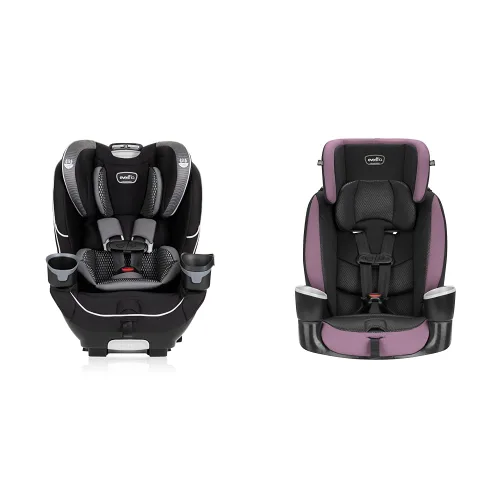 Evenflo EveryFitAll4One - Asiento convertible 3 en 1 para automóvil y asiento elevador orientado hacia adelante Maestro Sport para niños de 2 a 8