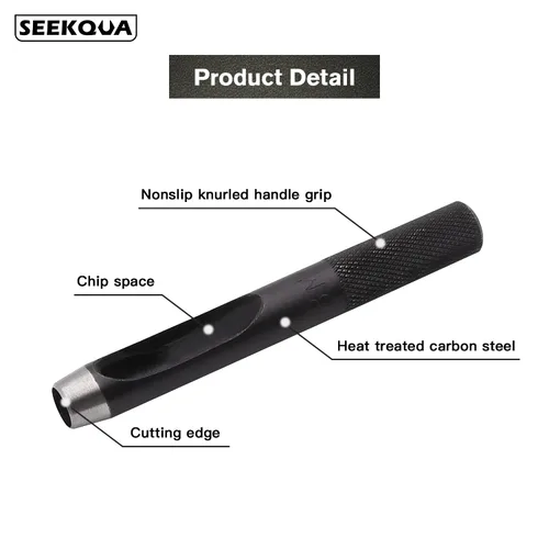 Vista 4 de SEEKQUA Juego de perforaciones de cuero herramientas de trabajo de cuero material suave de goma de cuero cortado 121