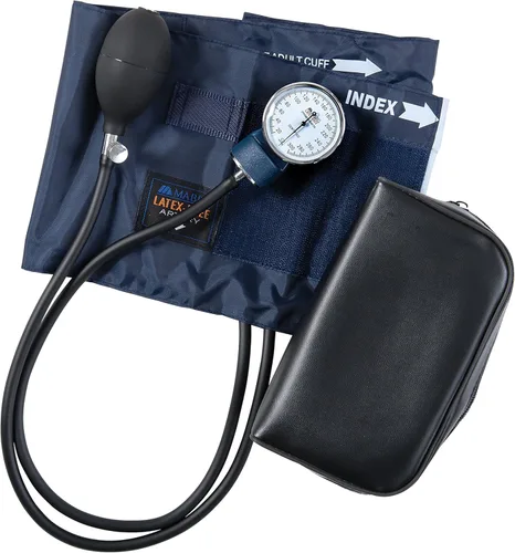 Vista 11 de MABIS Precision Series - Juego manual de esfigmomanómetro aneroide para presión arterial con brazalete de nailon calibrado y funda de transporte