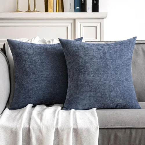 Vista 10 de MIULEE - Pack de 2 fundas de almohada decorativas beige de 16x16 pulgadas, cojines suaves de chenilla para sofá, fundas de cojín de estilo casa