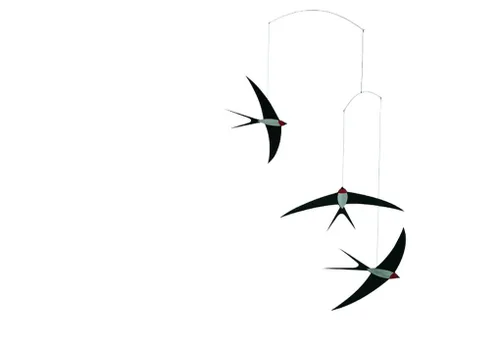 Vista 4 de Flensted Mobiles Móvil colgante de 3 golondrinas – cartón de 20 pulgadas