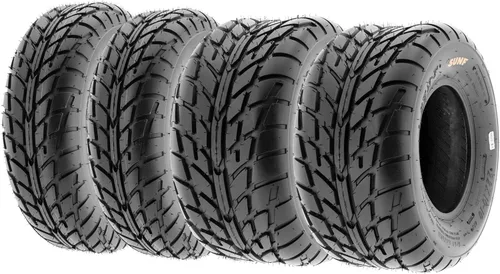 SunF A021 TT Road Go ATV UTV Neumáticos de Pista Plana y Asfalto 19x6-10 Delanteros y 225/45-9 Traseros, 6 PR, Juego de 4