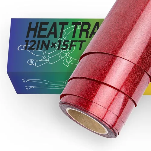 Vista 22 de HTVRONT Paquete de 8 vinilos de transferencia de calor HTV de 12 pulgadas x 3 pies para camisetas, vinilo para planchar con 8 colores surtidos