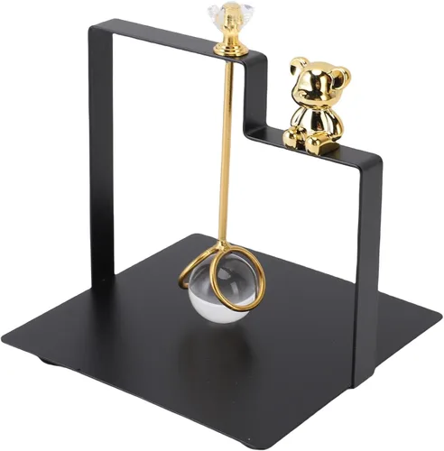 Vista 4 de Zunate Square Metal Napkin Dispenser with Bear Handle, Modern Iron Tabletop Holder for Kitchen, Restaurant, Hotel, and Home Dining Table Decor in