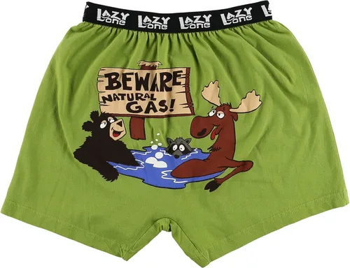 Lazy One Divertidos boxers de animales, ropa interior humorística, novedosos pantalones cortos, regalos de broma para hombres