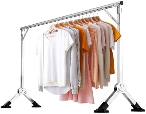 Collapsible Clothes Drying Rack, Heavy Duty 201 Stainless Steel, Space Saving Foldable Laundry Rack, Portable Garment Dryer for Indoor/Outdoor Use