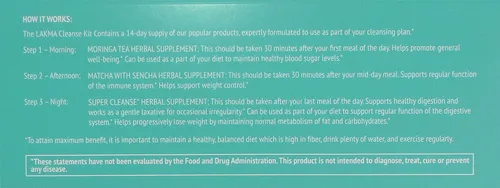 Vista 6 de HYLEYS Lakma Kit de limpieza de 14 días de té verde - 42 bolsas de té