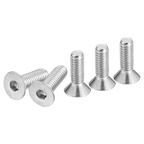 Vista 11 de DTGN Tornillos de cabeza plana de 1/4-20 x 2, paquete de 20 tornillos de cabeza plana de acero inoxidable 304, rosca completa, pernos avellanados