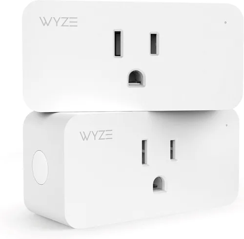 Vista 2 de Wyze Enchufe, enchufe inteligente WiFi de 2.4 GHz, compatible con Alexa, Google Assistant, IFTTT, no requiere concentrador, paquete de dos
