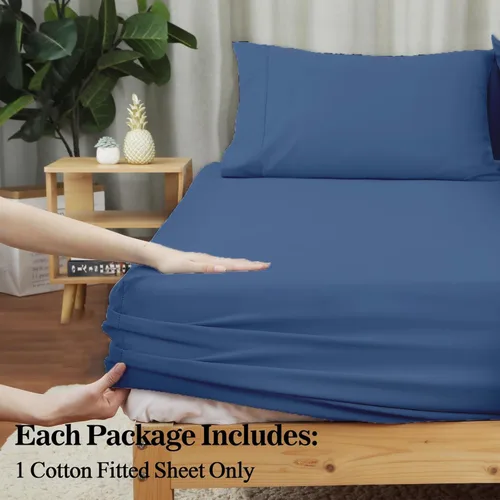 Vista 49 de Crown Collection Premium Quality 600-Thread-Count 100% Egyptian Cotton 8 Piece Fitted Sheets 12" Deep Pocket with 16 Pcs Pillowshams (20"X30"), Twin