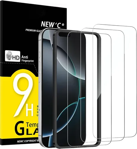 Vista 41 de NEW'C Paquete de 3 protectores de pantalla diseñados para iPhone 12 Pro Max (6.7 pulgadas), protección de vidrio templado mejorada, compatible