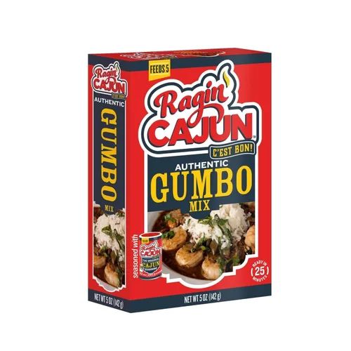 Vista 20 de Ragin' Cajun Authentic Gumbo Mix - Caja de 5 onzas, sin MSG, base de Gumbo criollo de Luisiana para pollo, salchichas y mariscos, lista en 25 minutos