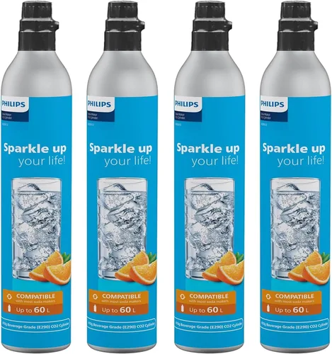 Vista 6 de PHILIPS Botellas de carbonatación, paquete doble de 1 litro, botellas de agua con gas reutilizables para mascotas compatibles