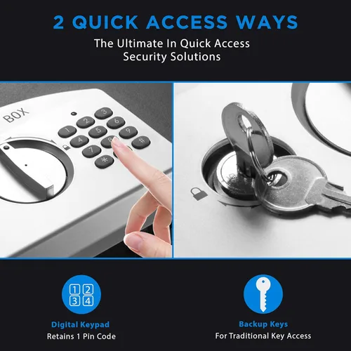 Vista 2 de Barska Caja de seguridad portátil digital