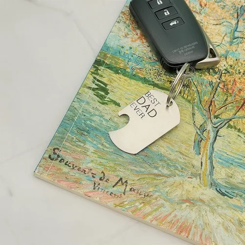 Vista 4 de Keychain BEST DAD EVER Gift Bottle Opener cute keyring Stainless Multitool as Cool Bottle Opener Car Keyring for Men