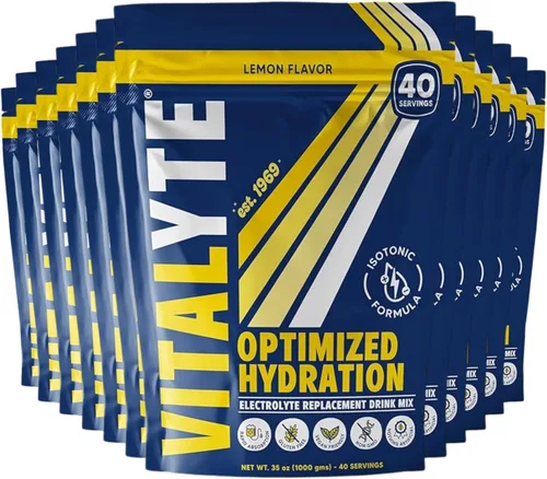 Vista 11 de Polvo para preparar bebida natural de electrolitos, libre de gluten, contenedor con 80 porciones, marca Vitalyte, cítrico (Cool Citrus)