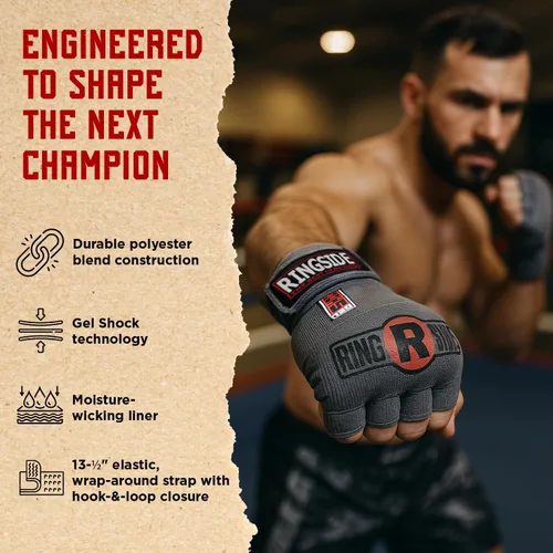 Vista 4 de Ringside guantes de entrenamiento de envoltura rápida para Muay Thai, MMA, Kickboxing