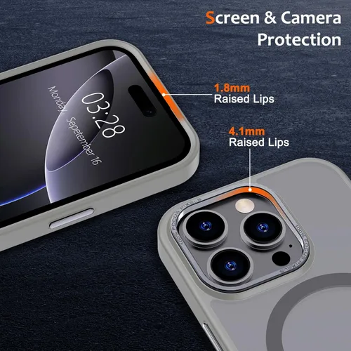 Vista 315 de Anuck - Funda magnética para iPhone 11 compatible con MagSafe, carcasa trasera mate translúcida dura, borde de TPU, delgada, resistente a impactos