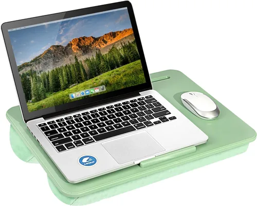 Vista 8 de LapGear - Escritorio compacto para regazo - Se adapta a laptops de hasta 15 pulgadas - Aqua Sky - Estilo núm. 43109