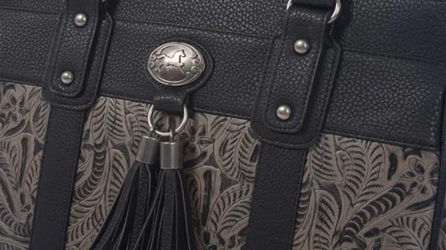 Vista 3 de JKM & Company Bolsa con ruedas para laptop para mujer, maletín con ruedas para laptop de 13 a 17 pulgadas