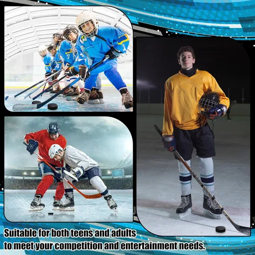 Vista 6 de Liliful Discos de hockey sobre hielo de espuma deportiva de 3 pulgadas para practicar y entrenar con bolsa de malla, uso en interiores, suministros