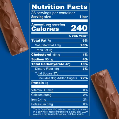 Vista 2 de 3 Musketeers - Barras de caramelo de chocolate con leche - Barras de chocolate de tamaño natural, barra de caramelo de 1.92 onzas (paquete de 36)