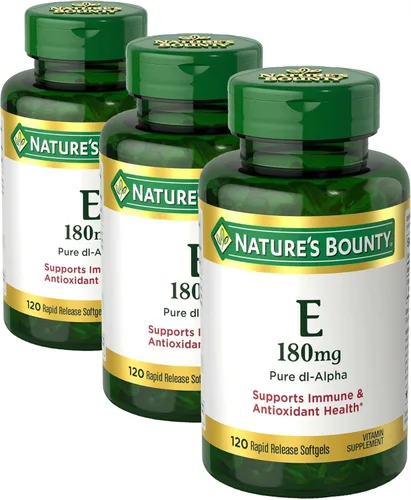 Vista 7 de Nature's Bounty Píldoras de vitamina E y cápsulas blandas de suplemento, apoya la salud antioxidante, 400iu, 120