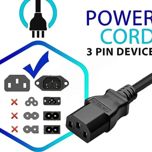 Vista 3 de AC Power Cord Cable for Nesco Electric Pressure Cooker PC6-25 3-Prong Wire