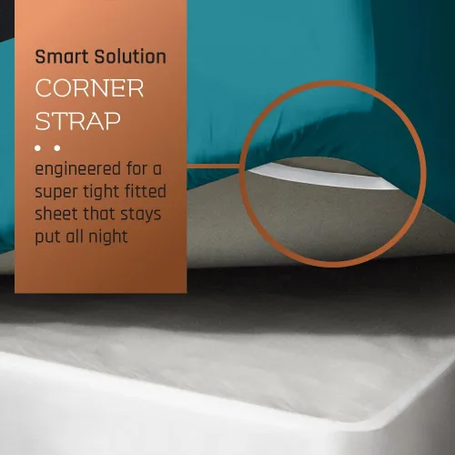 Vista 2 de Empyrean Bedding - Sábanas bajeras tamaño Queen, con sábana de cajón extra profunda – Juego de sábanas bajeras extra profundas, de 24 pulgadas