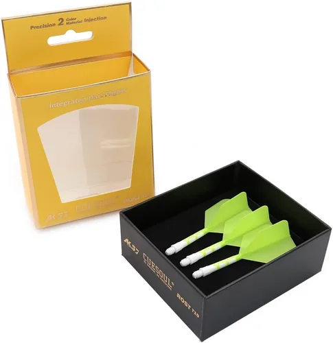 Vista 8 de CUESOUL ROST T19 - Eje de dardos integrado y vuelos de 1.102 in con forma de ala grande, di adiós a la caída del vuelo de dardos