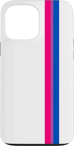 Vista 23 de Funda blanca para iPhone 13 Pro Subtle Bi Pride Flag LGBT Bisexual Stripe
