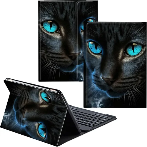 Vista 22 de Funda para Samsung Galaxy Tab S6 Lite 2022/2020 Teclado inalámbrico desmontable y cubierta de cuero PU Funda protectora para Samsung Galaxy Tab S6