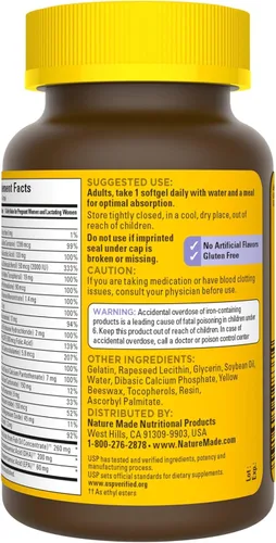 Vista 10 de Suplemento multivitaminico post natal Nature Made Dha, 60 grajeas., 2837, 60, 1, 1