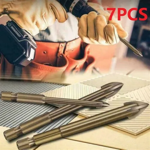 Vista 6 de Herramienta de perforación universal eficiente multifuncional Cruz YG6X aleación Broca Punta de vidrio Azulejo Mármoles Herramientas Eléctricas Dr