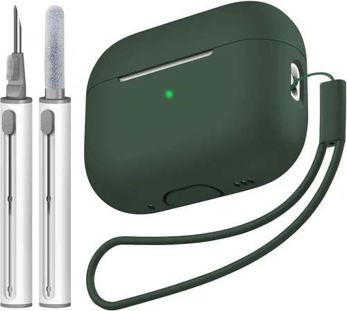 Vista 39 de Compatible con Airpods Pro 2 Case, Funda Protectora de Piel de Silicona Suave con Kit de Limpieza y Cordón Compatible para AirPod Pro de 2ª